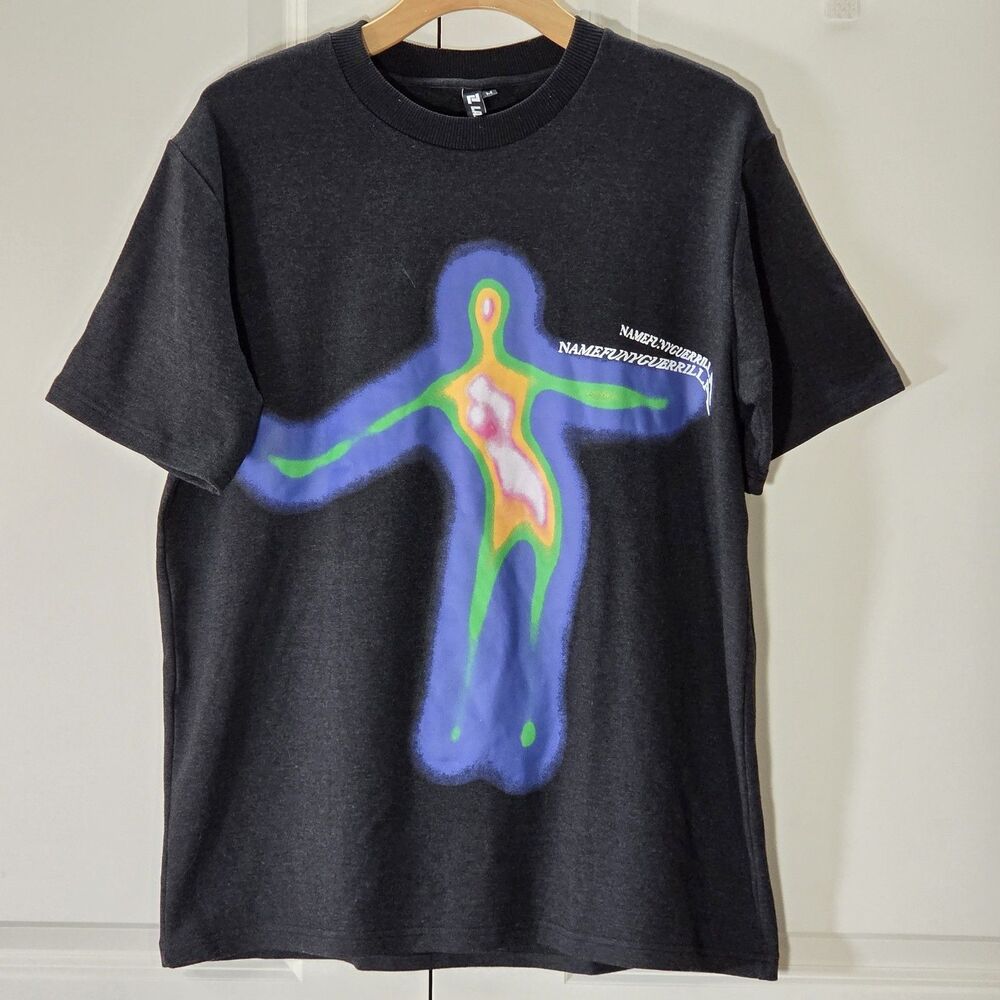 Laixton Oversized Heavyweight Graphic Tee Short Sleeve Sweatshirt Men M Grunge